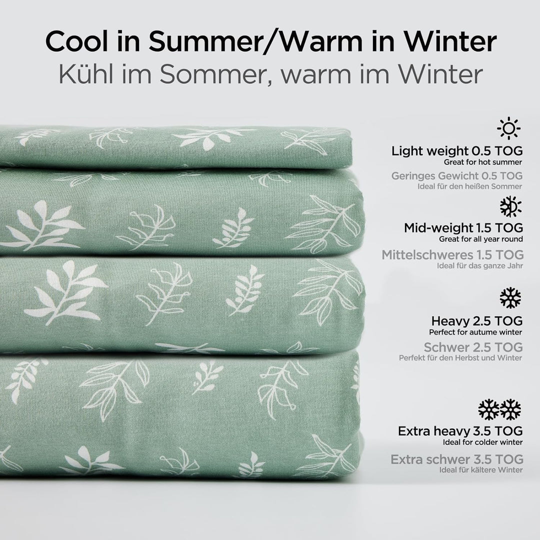 Duomiaomiao Baby Schlafsack mit füssen, Winter mit füssen,100% Baumwolle Schlafsack Baby, Baby Junge