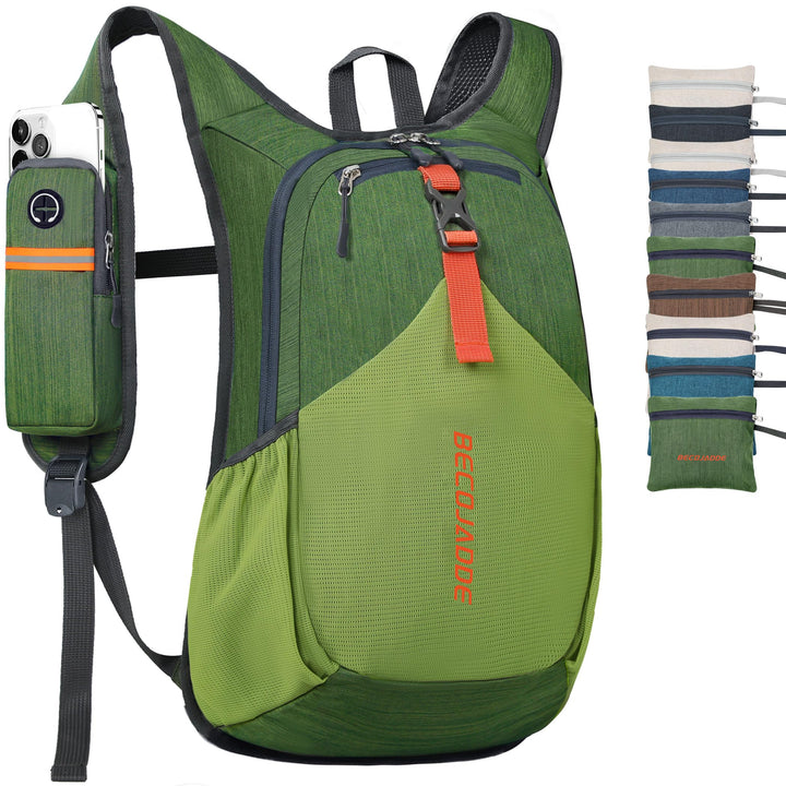 BECOJADDE 15L Wanderrucksack Herren Kleiner Rucksack Damen Leichter Daypack Tagesrucksack Faltbarer
