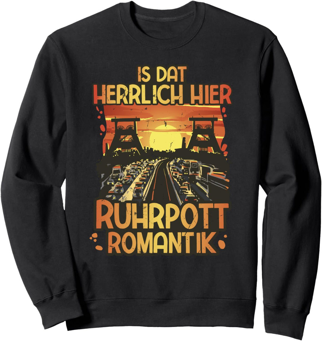 Ruhrpott Liebe und Zechenturm im Sonnenuntergang Ruhrpott Sweatshirt