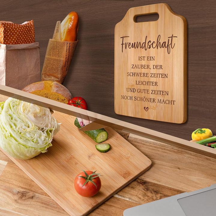 Beste Freundin Geschenke - Graviertes Bambus Schneidebrett, Best Friends Geschenke, Freundschaft Ges