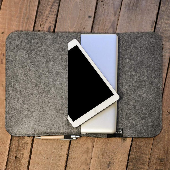 DuneDesign 13.3'' Filz Laptop-Tasche 35x24 cm Tablet Hülle Kompatibel mit MacBook Pro Air iPad Surfa