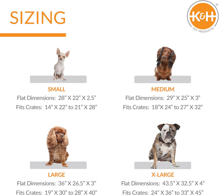 K&H PET PRODUCTS Ultra Plush Deluxe Nackenrolle für Hundekäfig, tragbares Plüschbett, Matte und Hund