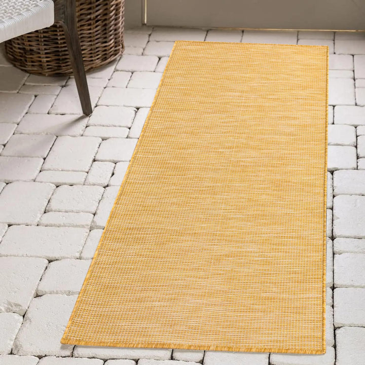payé Outdoor Teppich Wetterfest - Gelb - 80x150cm - Läufer Küche Badezimmer Balkon Garten Terrassent