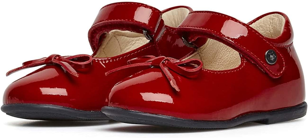 Naturino Ballet-Ballerinas aus Lackleder mit Schleife 21 EU Dunkelrot, 21 EU Dunkelrot