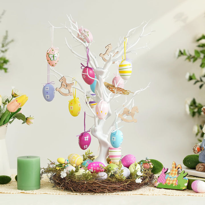 Inweder Weisser Künstlicher Baum Zweigbaum - 58cm Hoch Weihnachtsbaum für Tischdekoration Baum Anzei