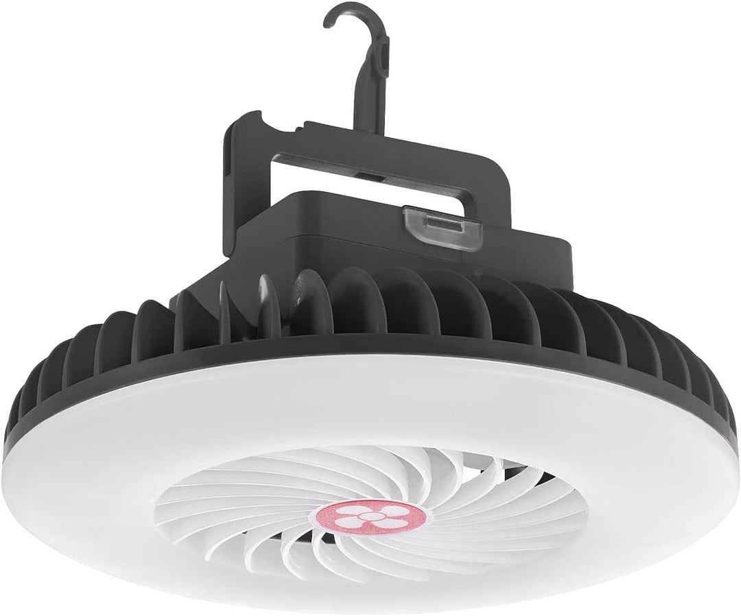 Semptec Urban Survival Technology Camping Licht: 2er-Set 3in1-Akku-LED-Lichter & Ventilatoren + USB-