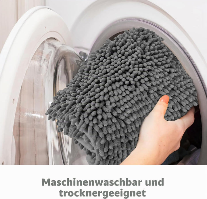 FCSDETAIL rutschfeste, Hochflor Badteppiche 70 x 120 cm, Maschinenwaschbare Badematte, Badvorleger m