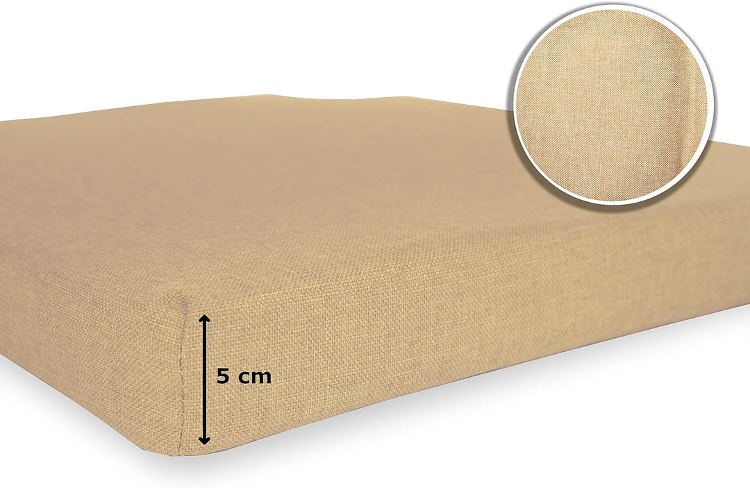 sunnypillow 4er Set Stuhlkissen mit Klettverschluss Polsterauflage Auflage für Stühle - Indoor/Outdo
