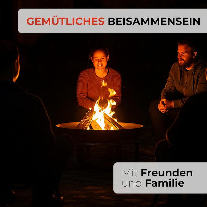Grillrost Grillgitter Ø80cm für Schwenkgrill aus Rohstahl mit 4 Tragegriffen Grillen Grill von CookK