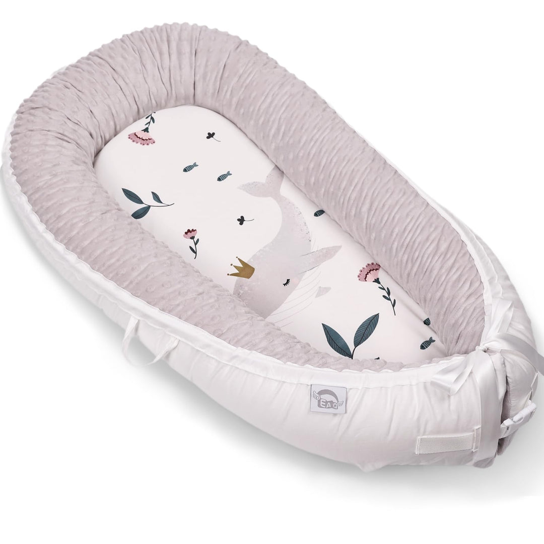 EAQ Babynest Nestchen Baby Weiches Atmungsaktives baby bett Perfekt für Neugeborene Geschenk 100% Ba