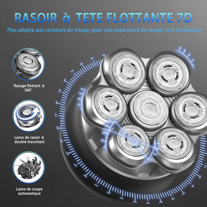 Glatzen Rasierer Herren Elektrisch, Wasserdichter Elektrischer rasierer herren, Magnetische Head Sha