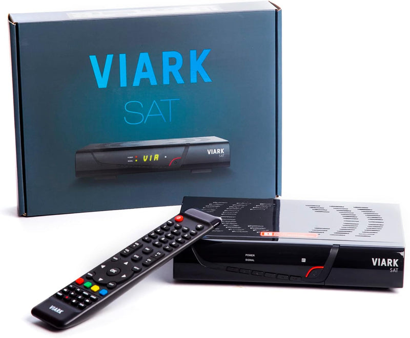 Viark SAT Full HD DVB-S2 Multistream H265 Digitaler Satelliten-Receiver mit LAN, USB-WLAN-Antenne un