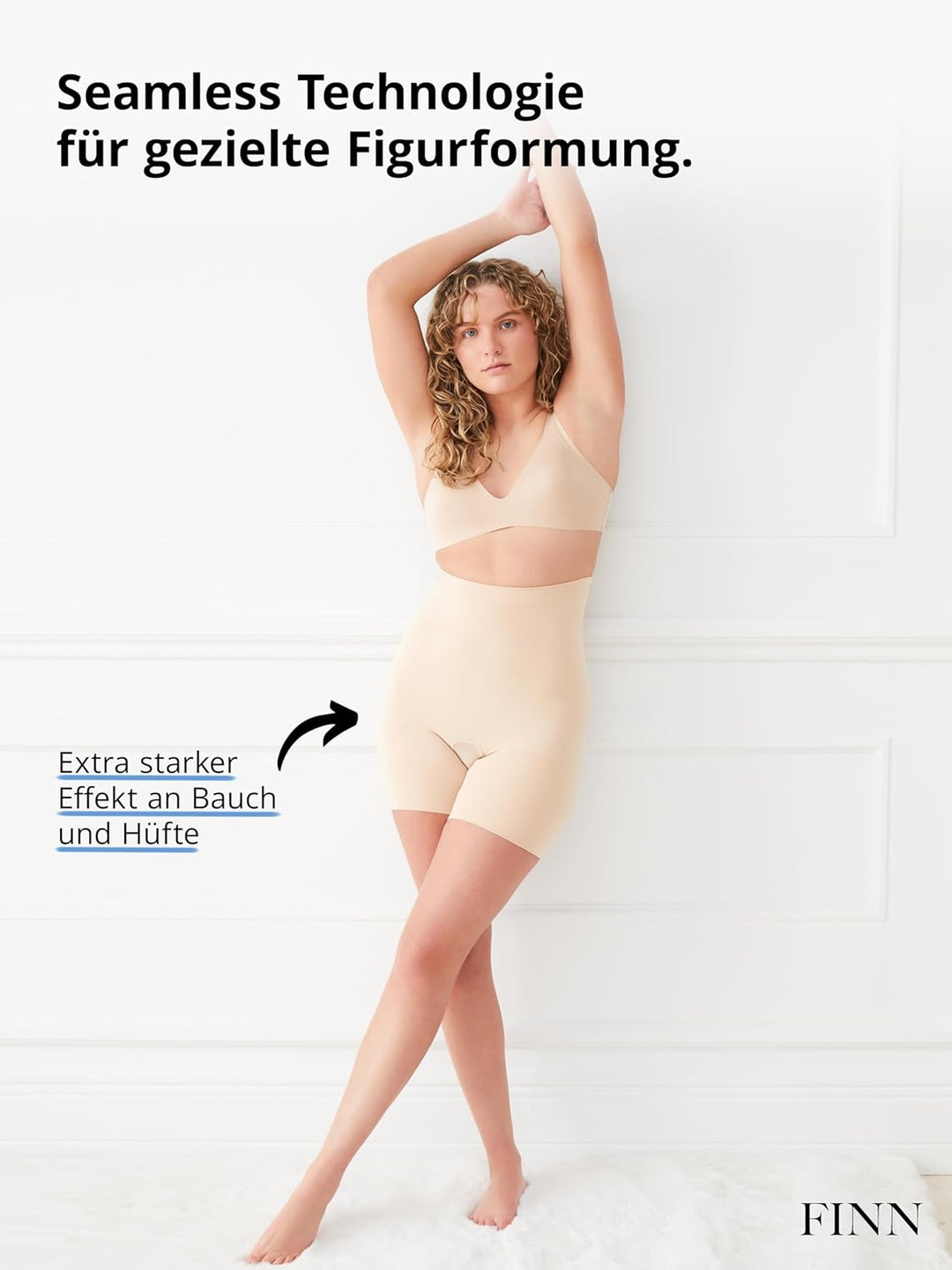 FINN Shapewear Bauchweg Unterhose Damen ohne Nähte - Stark Formende Body-Shaper Kompressions-Shorts