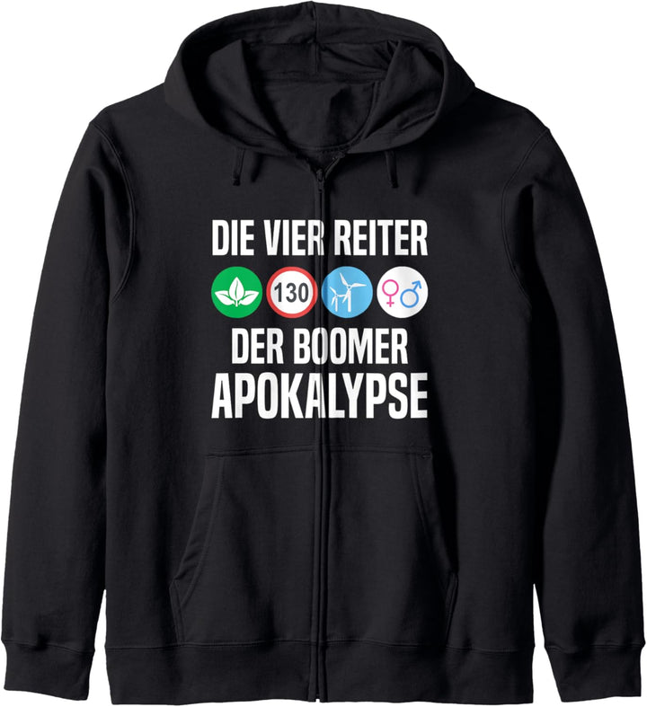 Die vier Reiter der Boomer Apokalypse Kapuzenjacke
