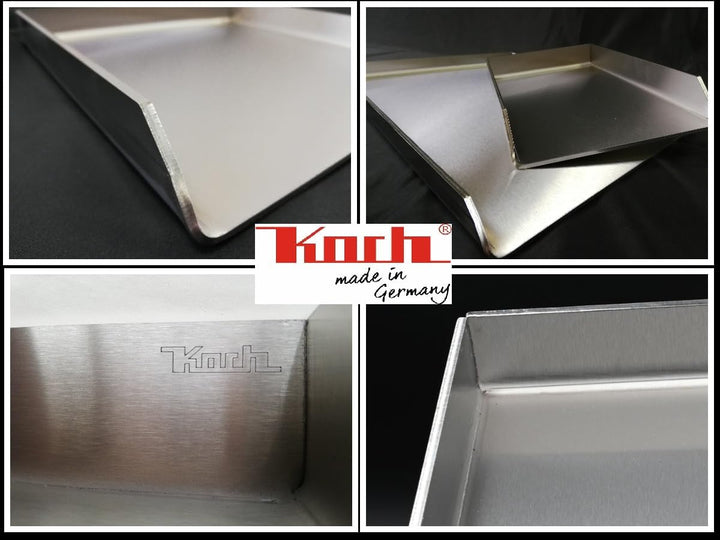 KOCH #42 PLANCHA 40 x 30 x 4cm - Grillpfanne Grillplatte Burger- Steakplatte made in Germany – Hochw