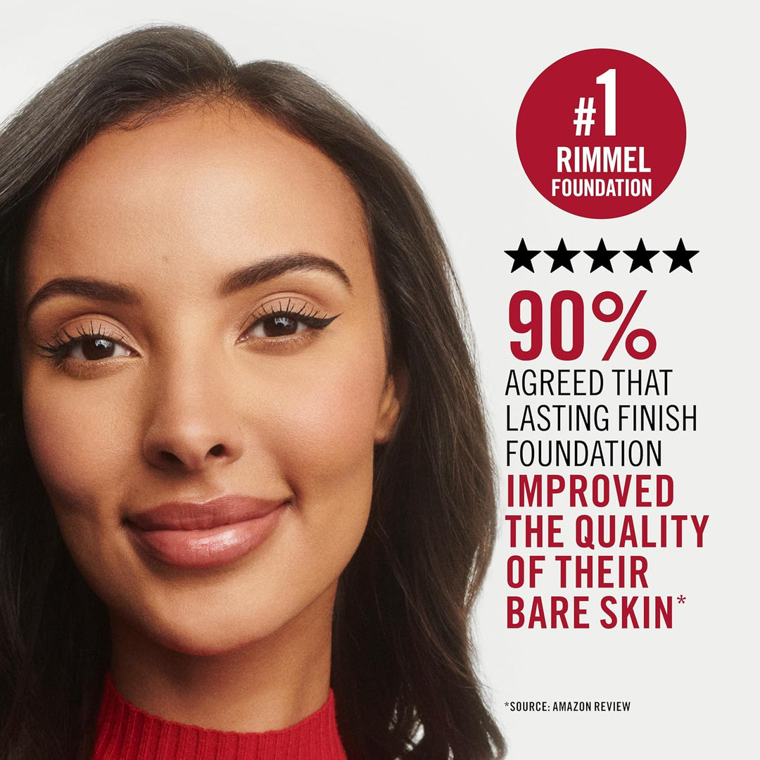 Rimmel London Lasting Finish 35 Hour 001 Pearl Foundation, langanhaltend, feuchtigkeitsspendend, veg