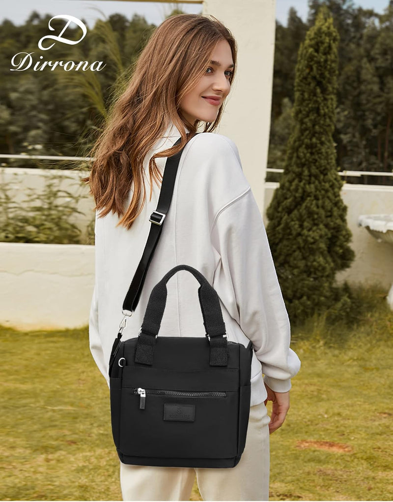 DIRRONA Beiläufig Damen Umhängetasche Multi Pocket Multi Fach Crossbody Bag Mittelgrosse Umhängetasc