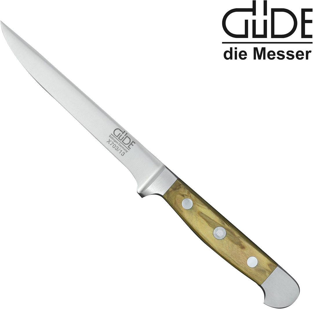 Güde Alpha Olive Flexibles Ausbeinmesser 13 cm inkl. PRYMO.de® Klingenschutz