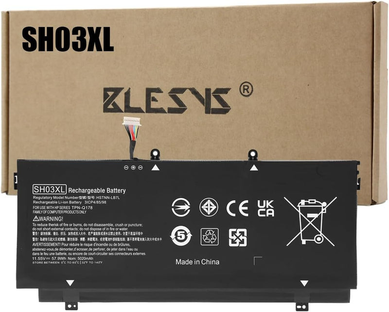 BLESYS SH03XL 859356-855 TPN-Q178 Akku Kompatibel mit HP Spectre x360 13-ac0xx 13-w0xx Series Notebo