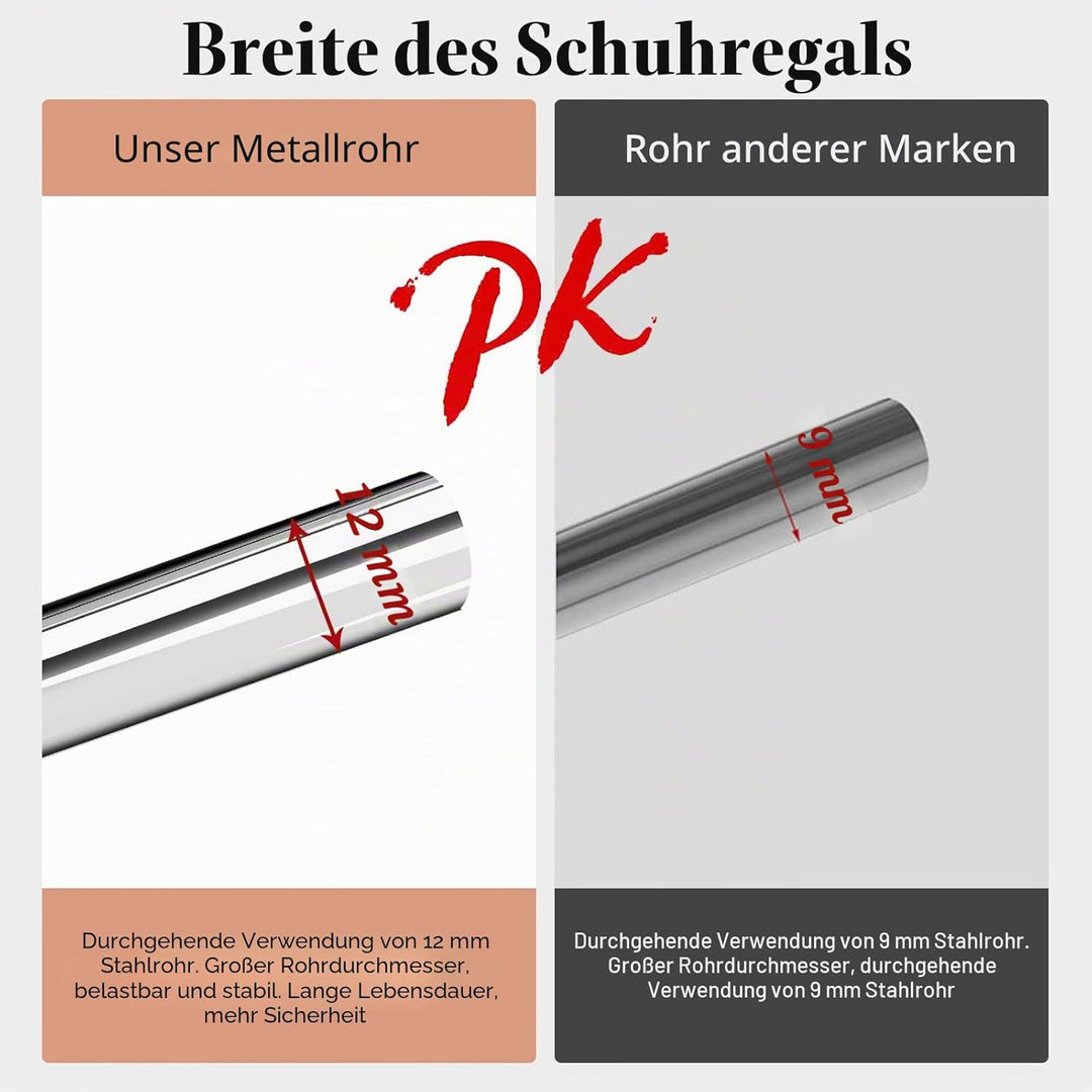 OLYREO Weisses Schuhregal Klein 4 Etagen, Stapelbar Leichtes Schuhregal, Schuhaufbewahrung, Schuh-Or