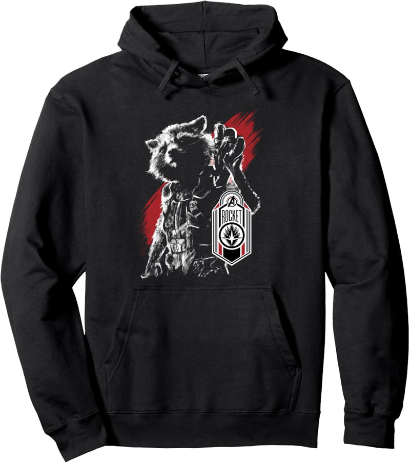 Marvel Avengers: Endgame Rocket Dark Portrait Pullover Hoodie