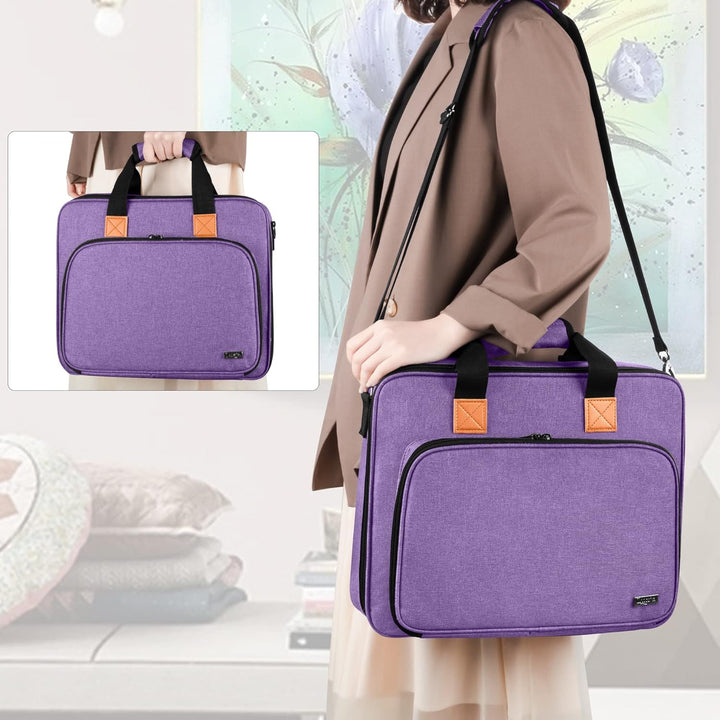 Luxja Tragetasche für A4 Licht Pad und Diamond Painting Werkzeug Lila, Lila