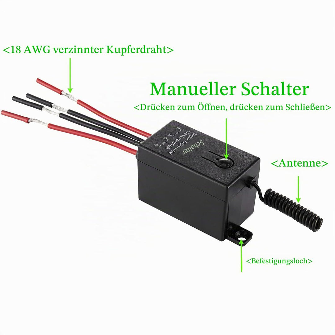 dstfuy lichtschalter set funk,2 Wege Mini Fernschalter,DC 5V/12V/24V/48/10A Wireless Lichtschalter F