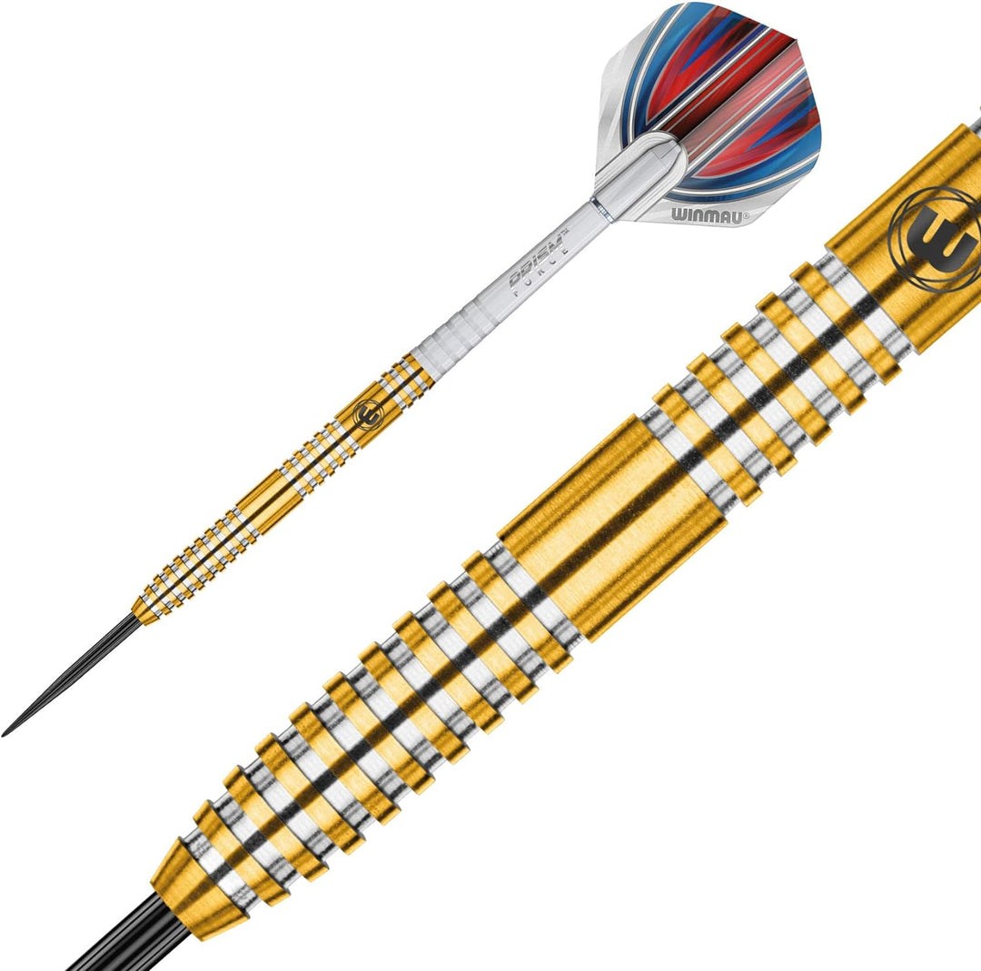 WINMAU Daryl Gurney Gold Wolfram Stahl Spitzen Darts - Titan Nitrid Beschichtung Neu 23g, 23g