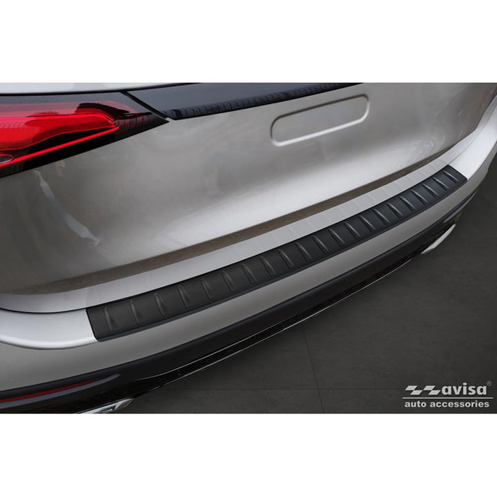 Avisa Matt-Schwarz Edelstahl Heckstossstangenschutz kompatibel mit Mercedes GLC II (X254) 2022- 'Rib