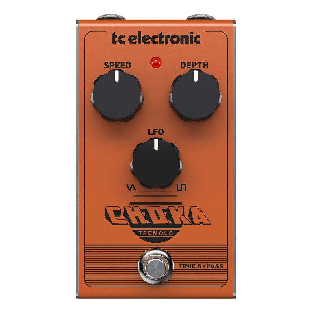 tc electronic CHOKA TREMOLO Vollständig analoges Tremolo-Pedal im Vintage-Stil mit 3-Knopf-Design un