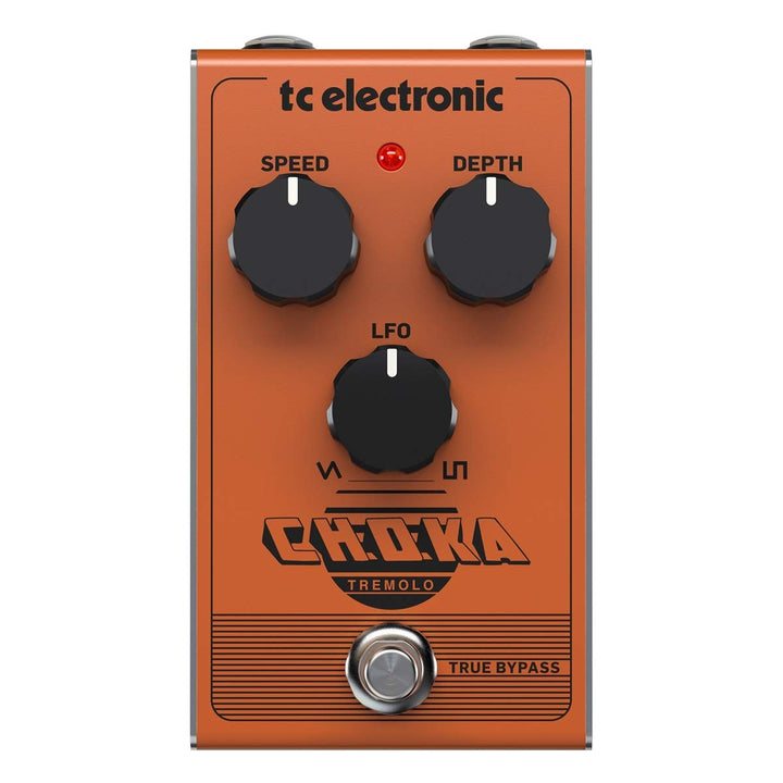 tc electronic CHOKA TREMOLO Vollständig analoges Tremolo-Pedal im Vintage-Stil mit 3-Knopf-Design un