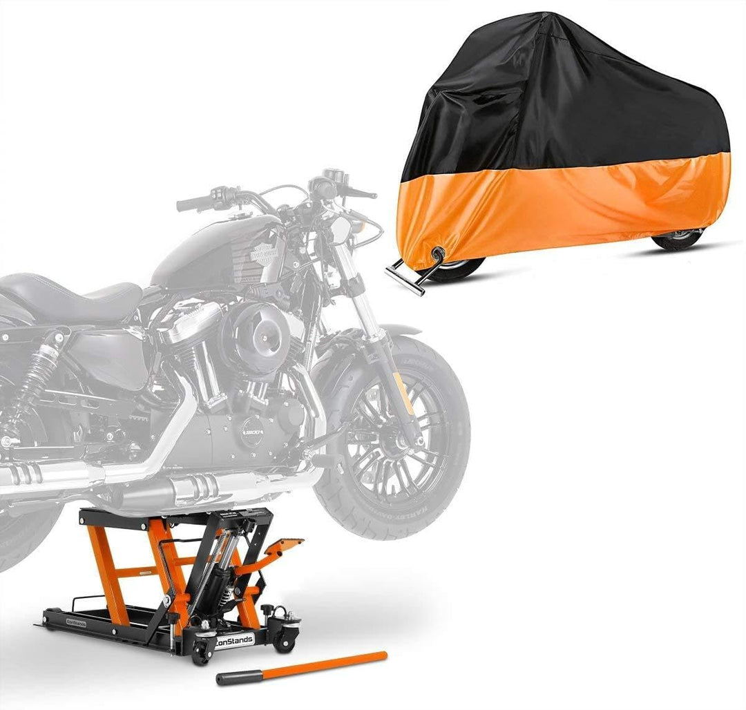 Hebebühne LO + Abdeckplane XXXL für Chopper/Custombike CB9958