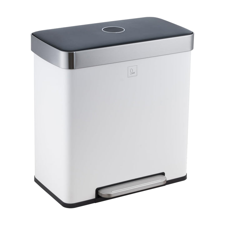 SVITA LT2X30 Mülleimer 60 Liter Treteimer Tretmülleimer Abfalleimer 2 Fächer je 30 Liter freistehend