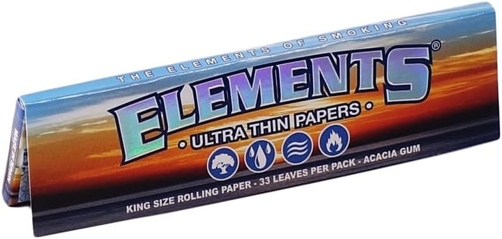 Elements King Size Papers Blättchen aus Reis 5 Boxen (250x Booklets)