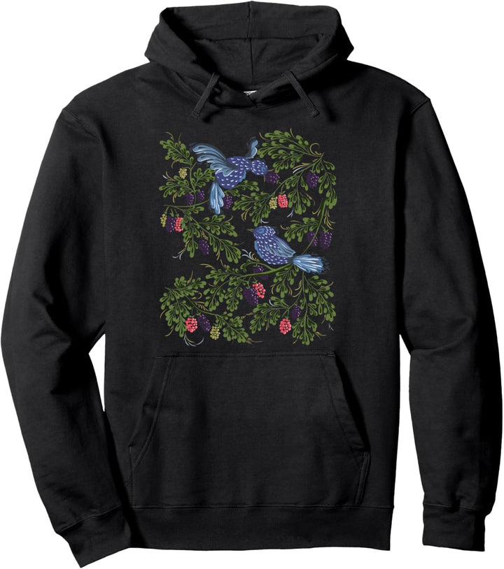 Starling Birds & Berries Funny Vintage Ukrainische Vyshyvanka Pullover Hoodie