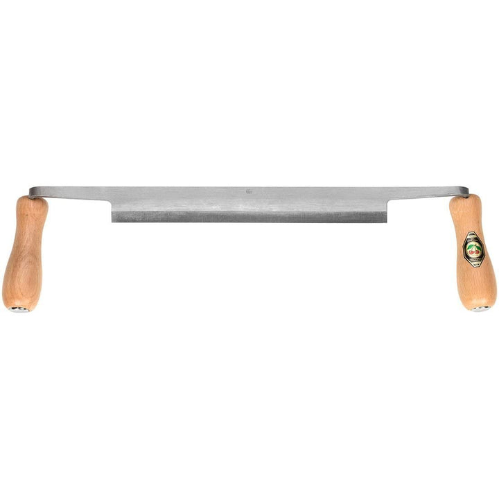 KIRSCHEN Werkzeuge 4000300 | Zugmesser, gerade, 300 mm, 2 Weissbuchenhefte, Rindenschäler, Rindenabz