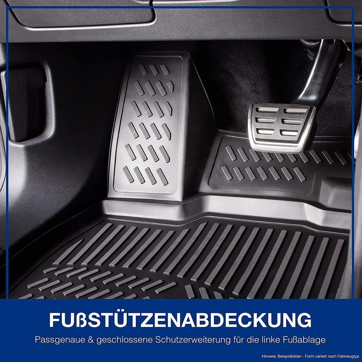 ELMASLINE 3D Gummimatten &amp; Kofferraumwanne Set für VW TIGUAN 3 (2023-2025) oberer Ladeboden (verstel
