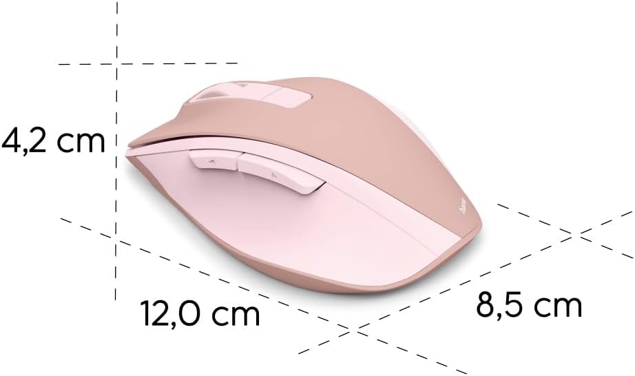 Hama Maus kabellos, wiederaufladbar (optische Funkmaus ohne Klickgeräusch, mit Akku, ergonomische Fo