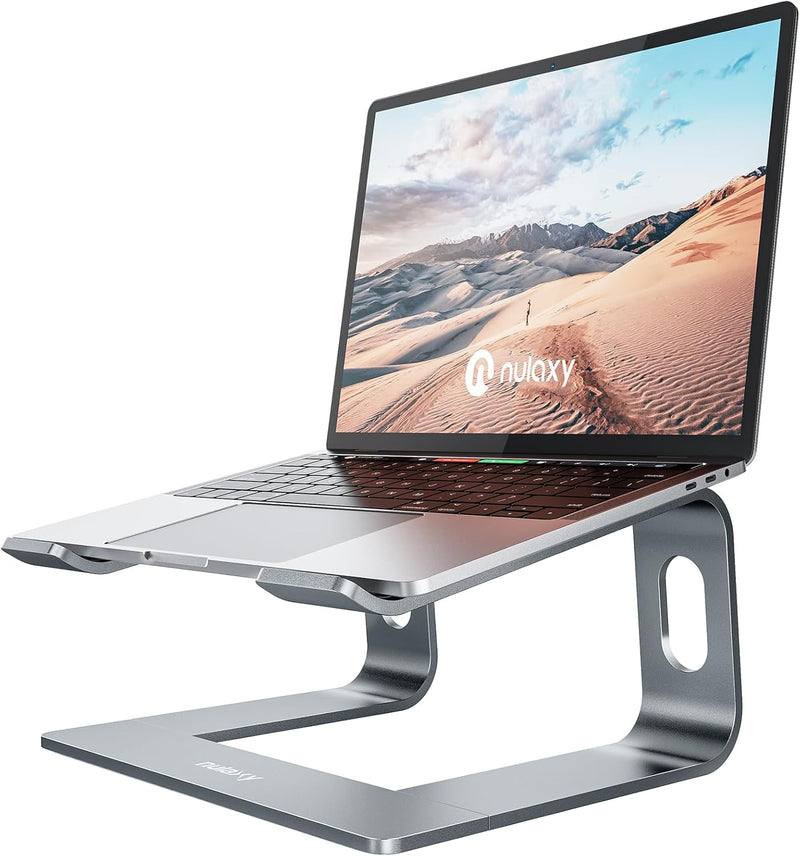 Laptop Ständer, Nulaxy Ergonomisch Notebook Stand, Universal Laptop Halterung, Riser Kompatibel mit