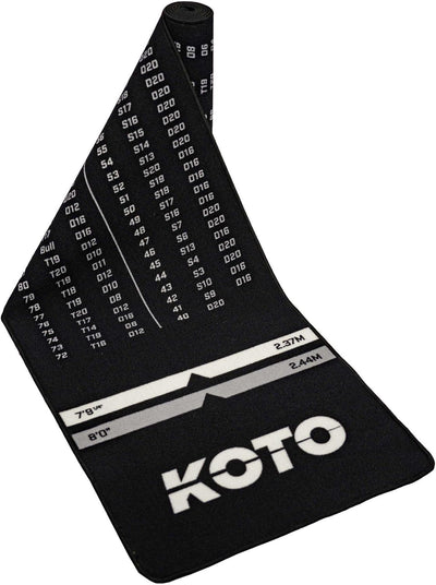 KOTO - Oche Carpet Checkout 285 x 80 cm Dartmatte, Professionelle Dartmatte zum Schutz des Bodens un