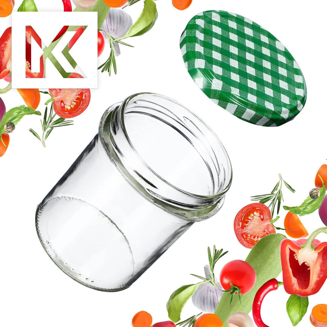 KADAX 10er Set Marmeladengläser 350ml TO82, Einmachgläser Vorratsgläser Mason Jar mit Schraubdeckel,