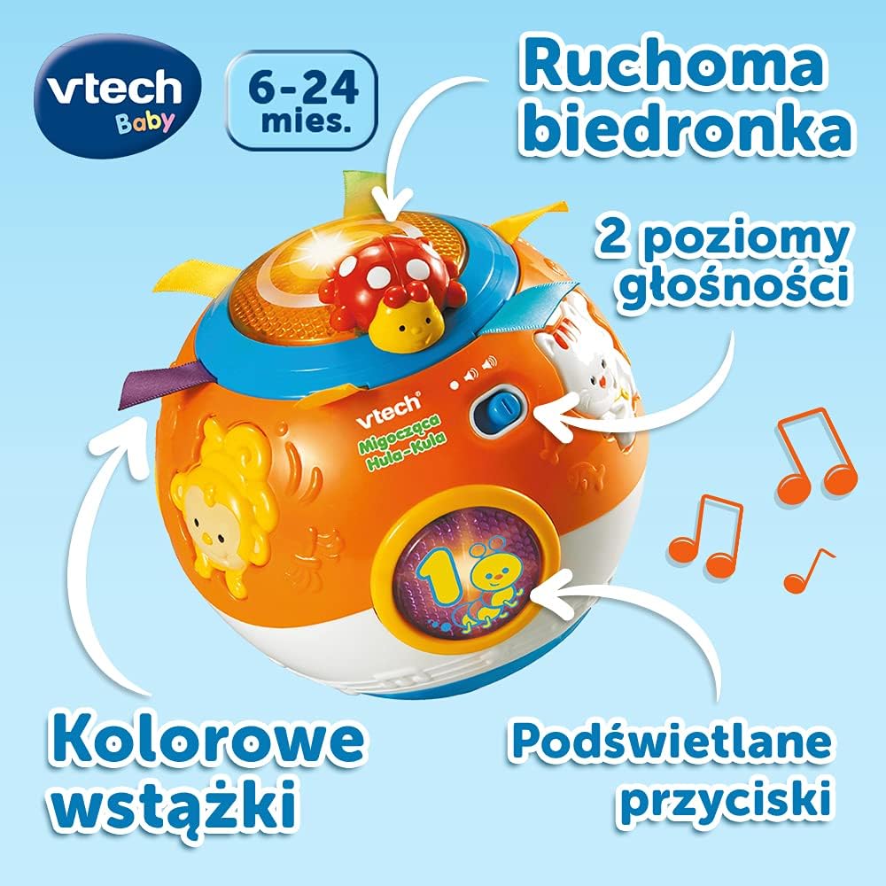 Vtech 60103 Funkelnde Hula-Kugel Spielzeug, Bunt, Od 6 miesięcy