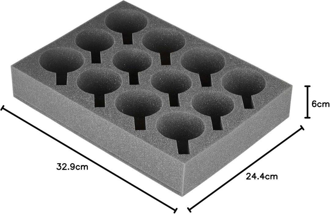 SCHAUMEX ® 1x Tassenhalter Glashalter Gläserhalter Becherhalter - Platz für 12 Stück - Schaumstoff f