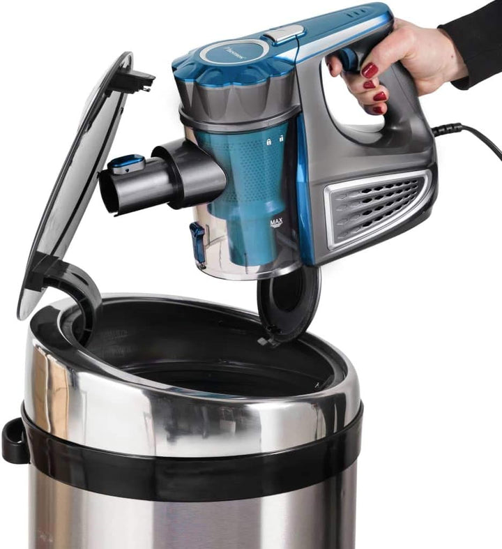 Bestron Beutelloser Handstaubsauger mit Stab, Aktionsradius: 6,5 m, Kapazität: 0,6 l, 600 Watt, Rot/