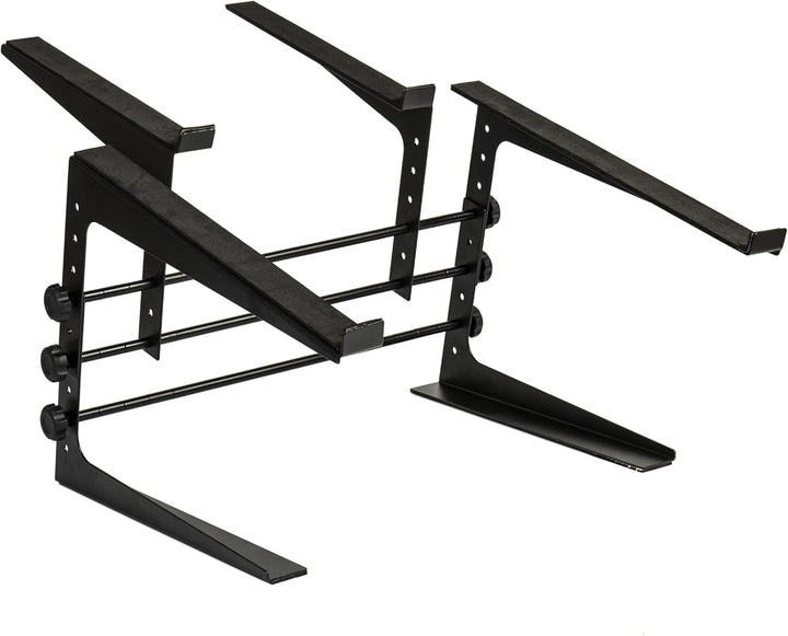 Fame DJ Multi-Stand, Laptop Stand, Höhen- und Breitenverstellbar, Angewinkelte Ablagefläche, Gummier