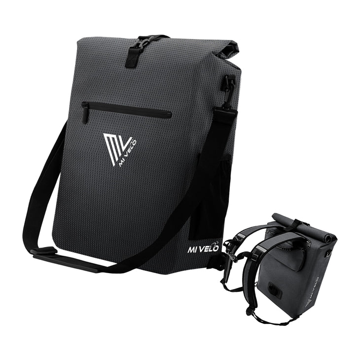 MIVELO Fahrradtasche für Gepäckträger - 3in1 Gepäckträgertasche Rucksack Umhängetasche - 100% wasser