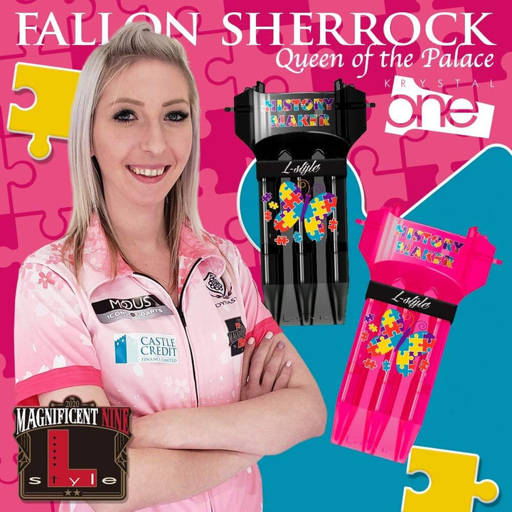 LSTYLE Krystal One Dart-Set aus Hartplastik, für Dartpfeile mit weicher Spitze und Stahlspitze, Fall