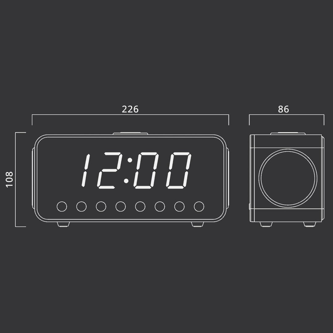 Muse M-192 CR Uhrenradio mit Jumbo Display Dual Alarm (Schlummer/Einschlaf/NAP-Funktion) schwarz, Sc
