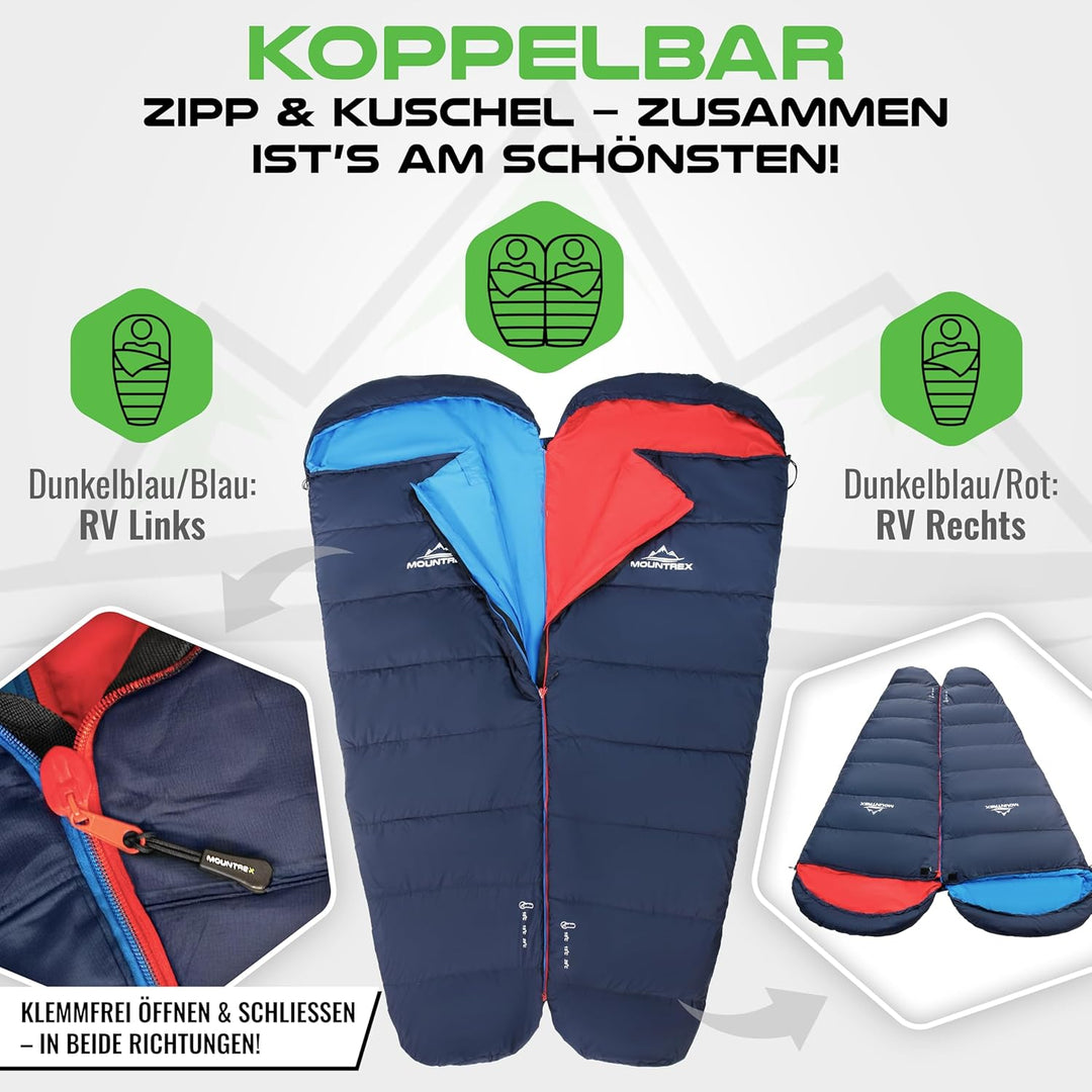 Schlafsack - Kleines Packmass & Ultraleicht (760g/1500g) - Outdoor Sommerschlafsack (100GSM) / 3-4 J
