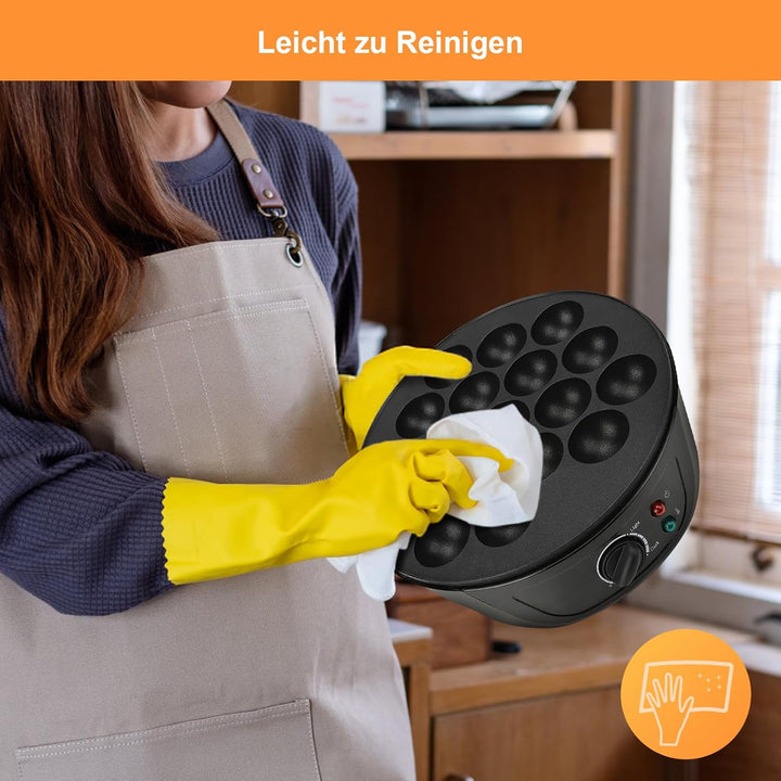 Takoyaki Maker Elektrisch, Gusseisen Pancake Ball Maker mit 18 Löcher, für die Herstellung Japanisch